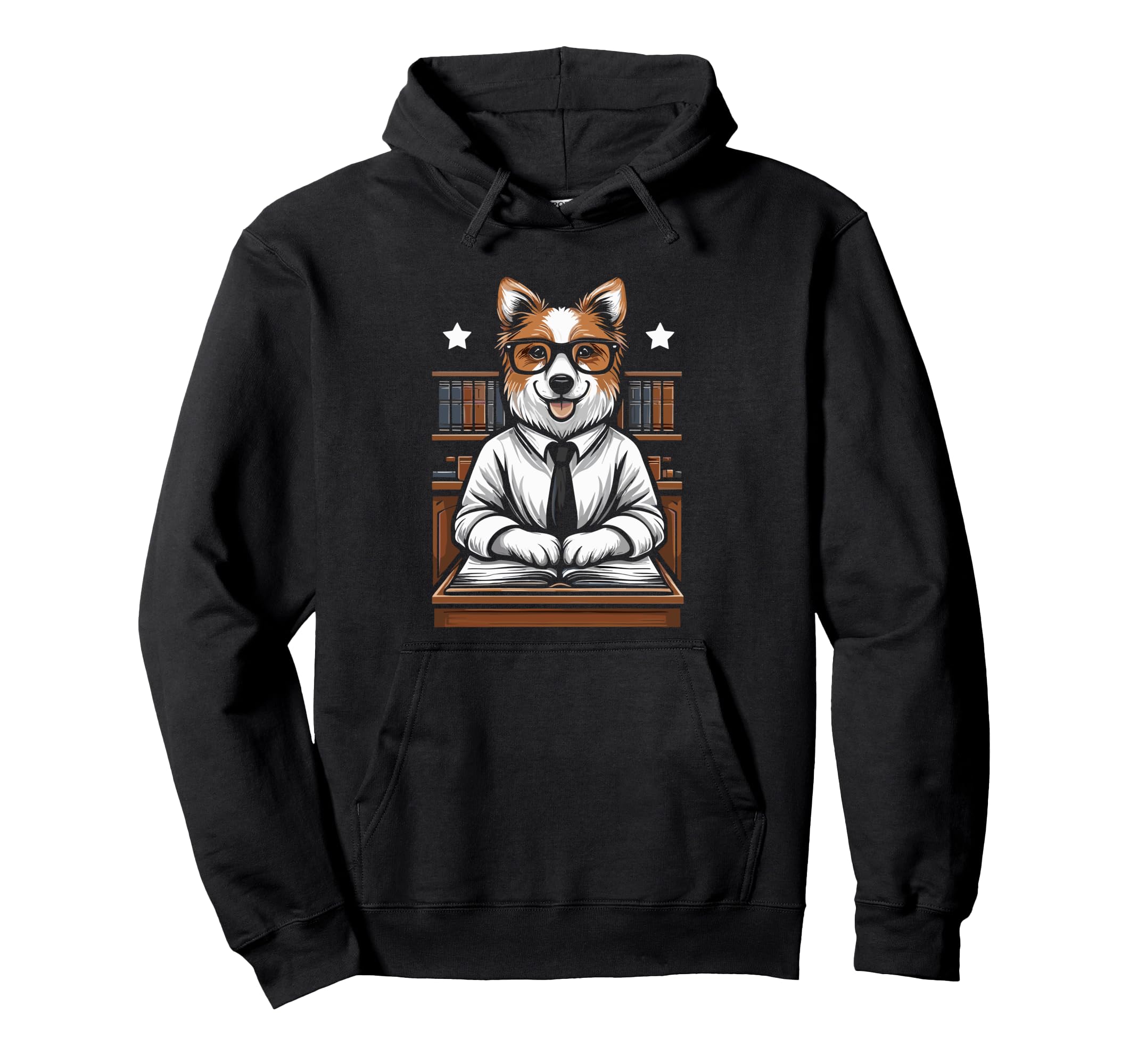 Dog Librarian Library Book Reading Books Hoodie - Unique Graphic Unisex - T-Shirt, Sweatshirt, Hoodie