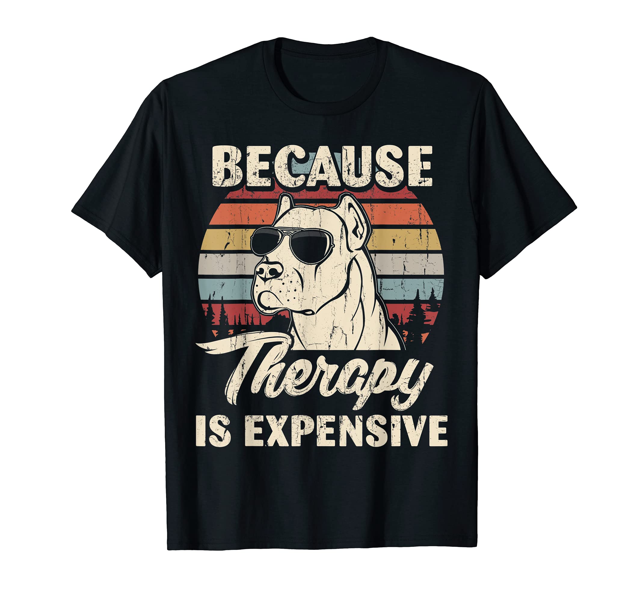 Dogo Argentino Dog Therapy Is T-Shirt - Minimalist Print for Adults - T-Shirt, Sweatshirt, Hoodie