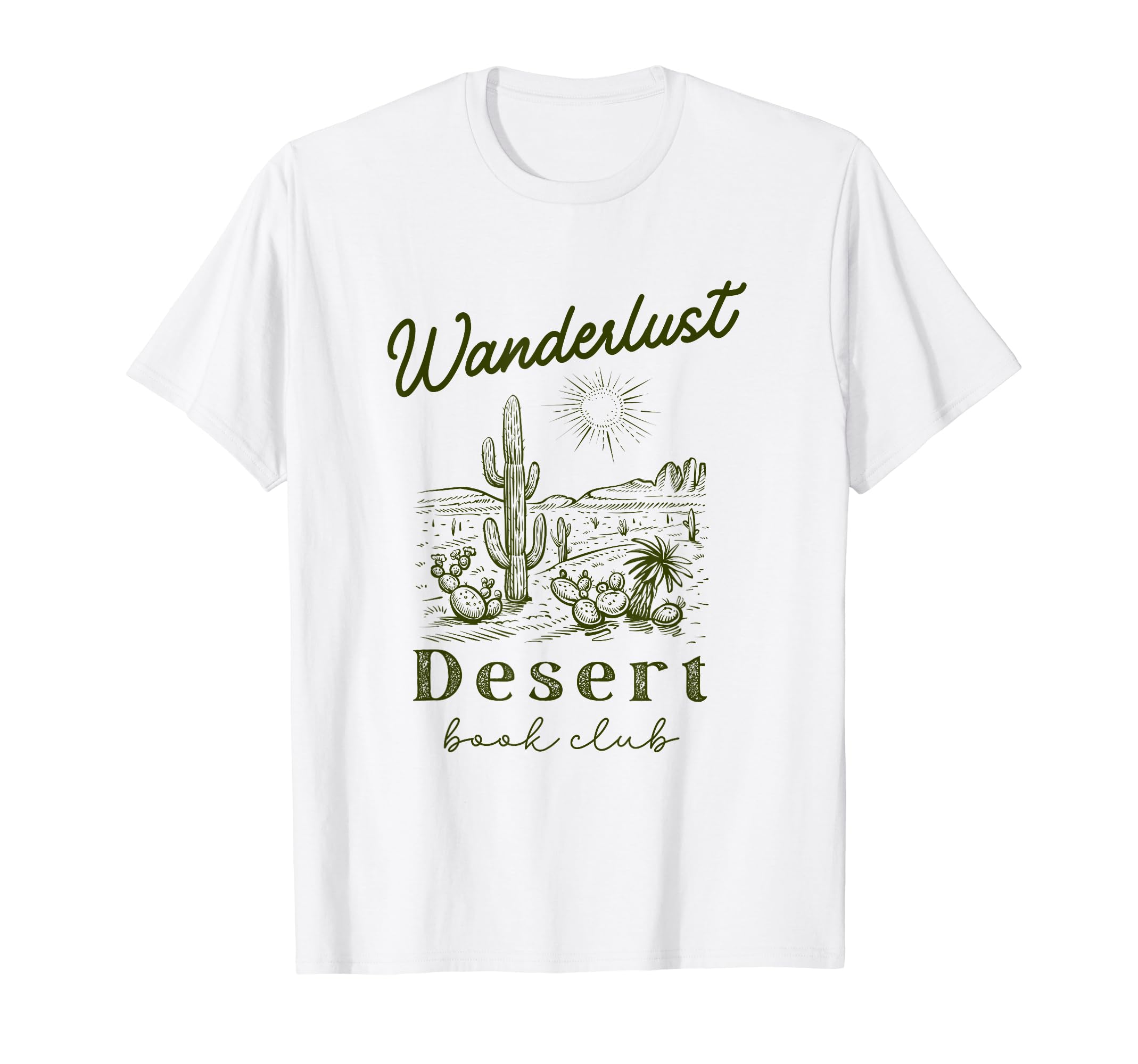 Wanderlust Desert Reading Club Outdoor T-Shirt - Graphic Print for Adults - T-Shirt, Sweatshirt, Hoodie