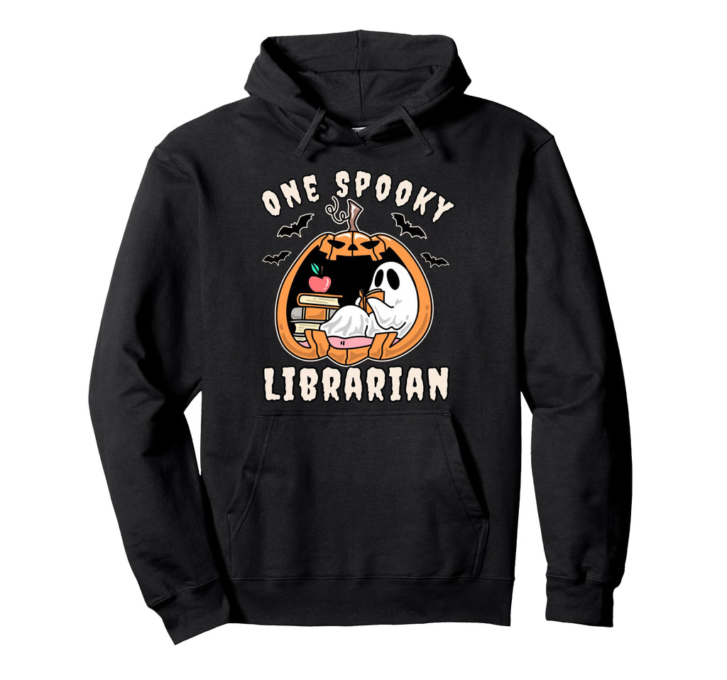 One Spooky Librarian Book Lover Hoodie - Casual Everyday Wear for Adults - T-Shirt, Sweatshirt, Hoodie