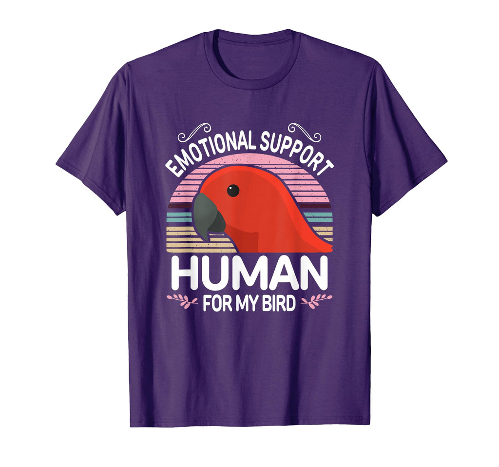 Female Eclectus Parrot Emotional Support T-Shirt - Graphic Print Men Women - T-Shirt, Sweatshirt, Hoodie