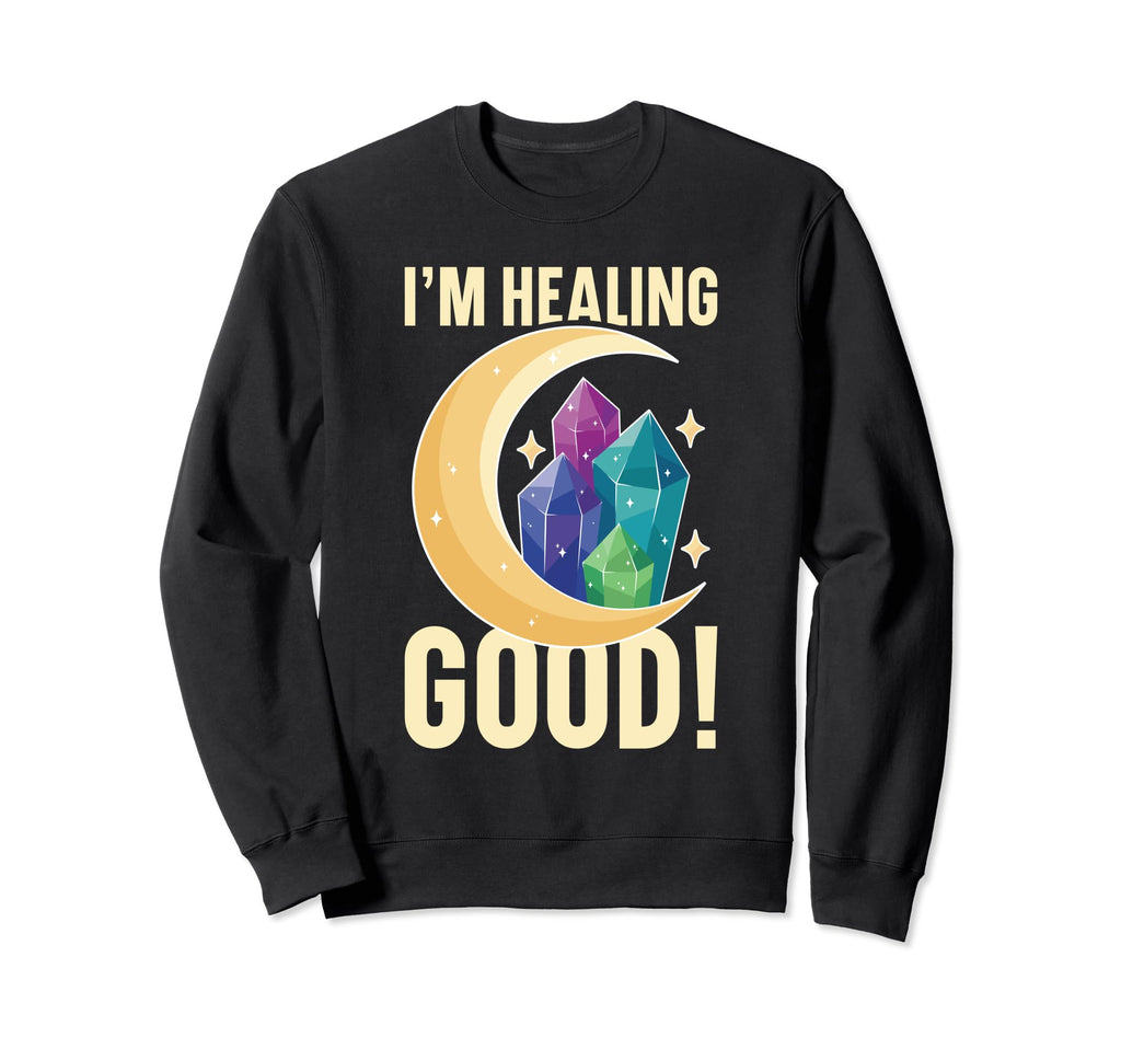 Crystal Healing Sage Crystal Reiki Sweatshirt - Graphic Print Men Women - T-Shirt, Sweatshirt, Hoodie