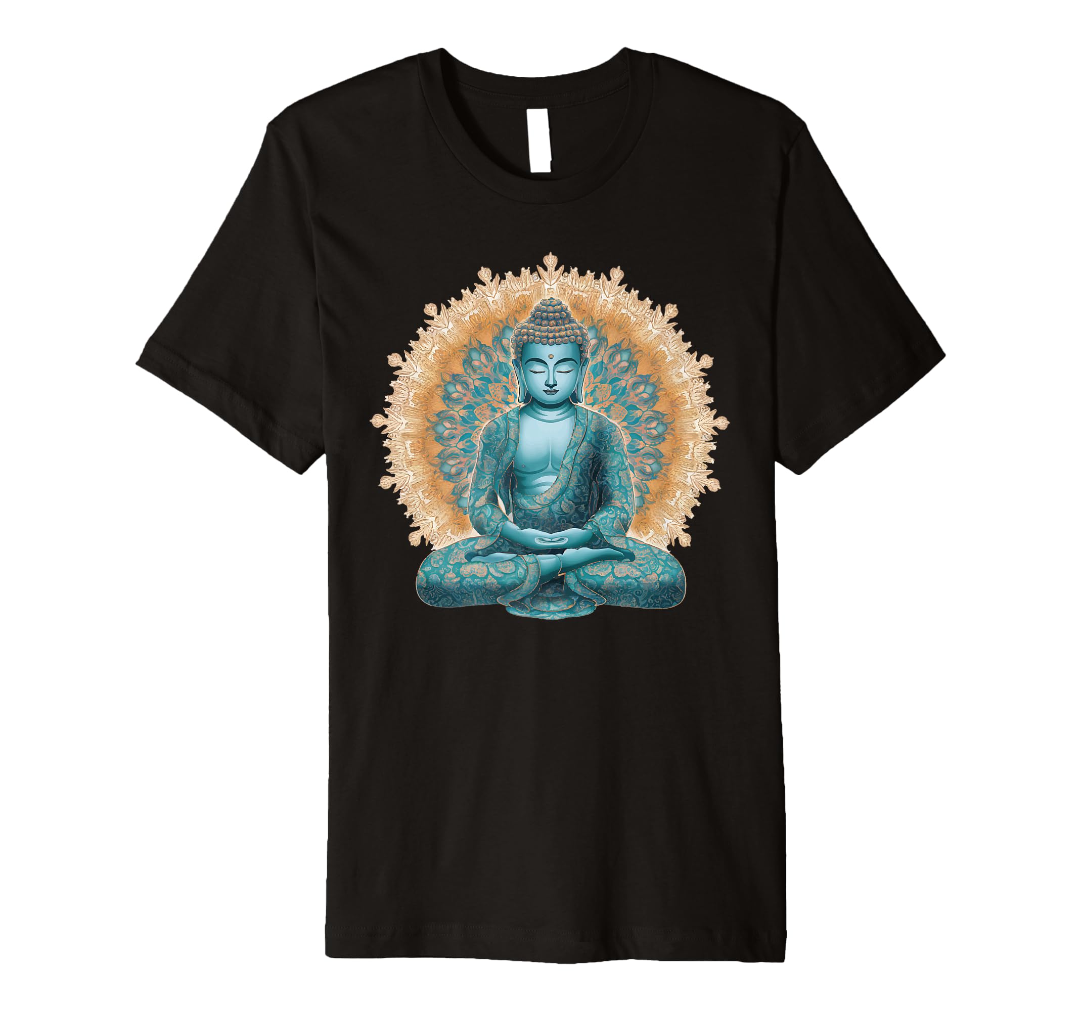 Buddha Statue Yoga Meditation Mandala T-Shirt - Fun Novelty Design Unisex - T-Shirt, Sweatshirt, Hoodie