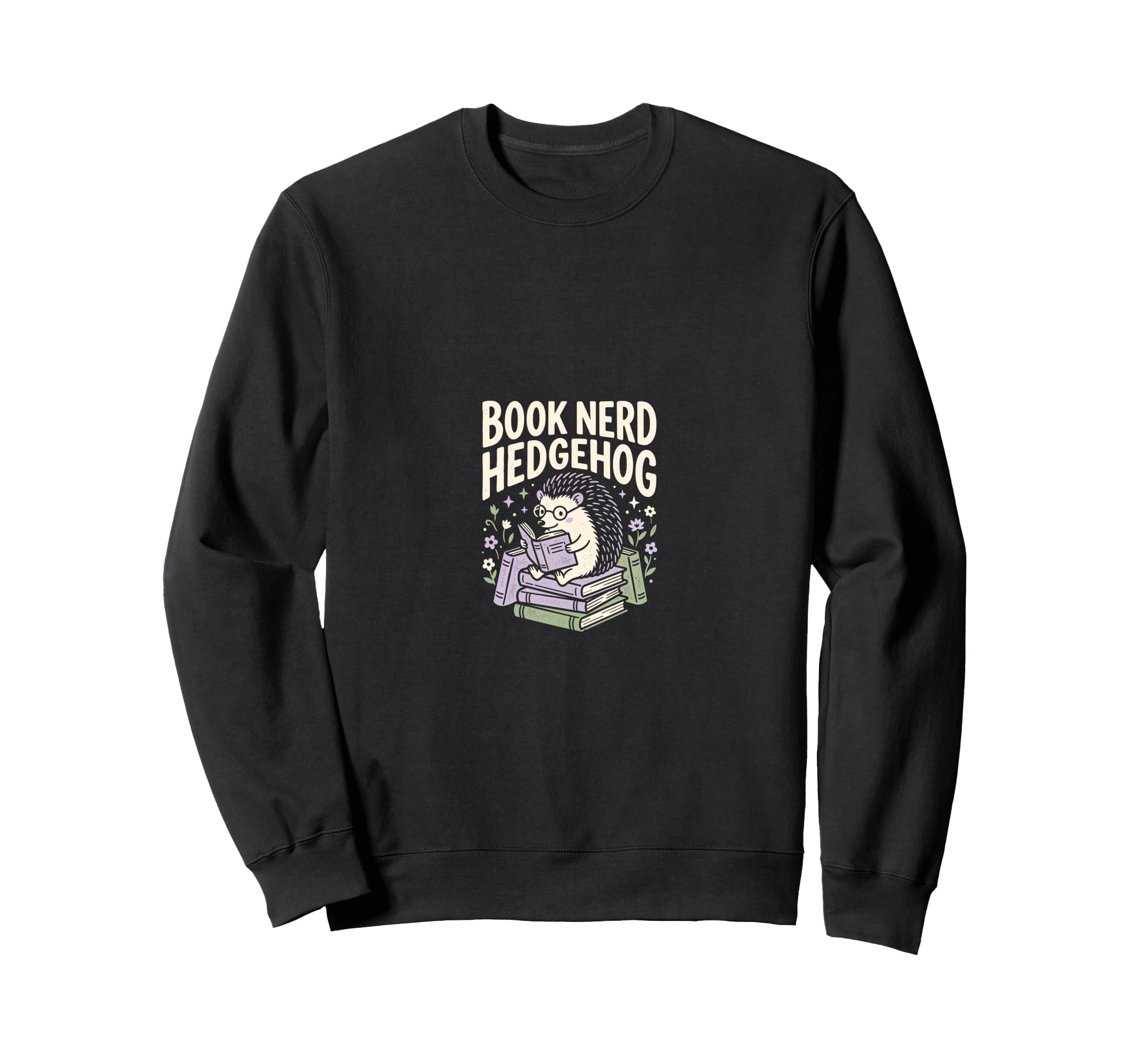 Book Nerd Hedgehog Reader Sweatshirt - Streetwear Style for Adults - T-Shirt, Sweatshirt, Hoodie