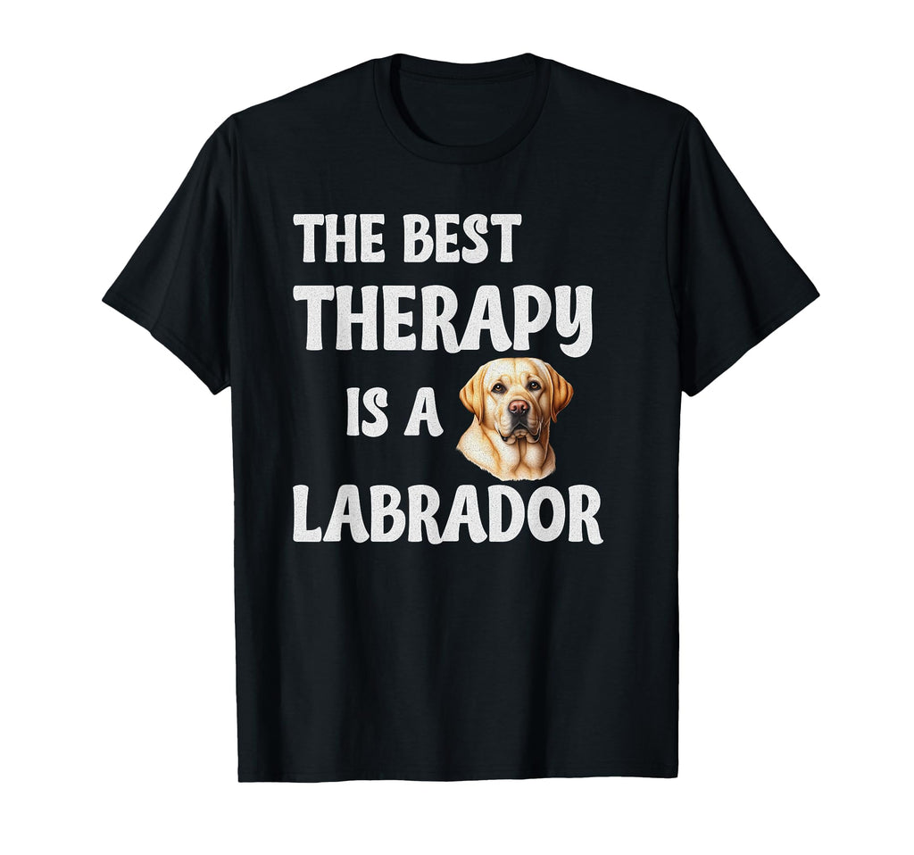 Best Therapy Is Labrador Dog Lab T-Shirt - Minimalist Print for Adults - T-Shirt, Sweatshirt, Hoodie