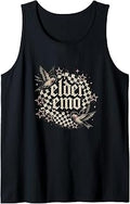 Elder Emo Sparrow Checkerboard Old English Vintage Graphic Tank Top Unisex T-shirt, Sweatshirt, Hoodie, Long Sleeve Tee - T-Shirt, Sweatshirt, Hoodie