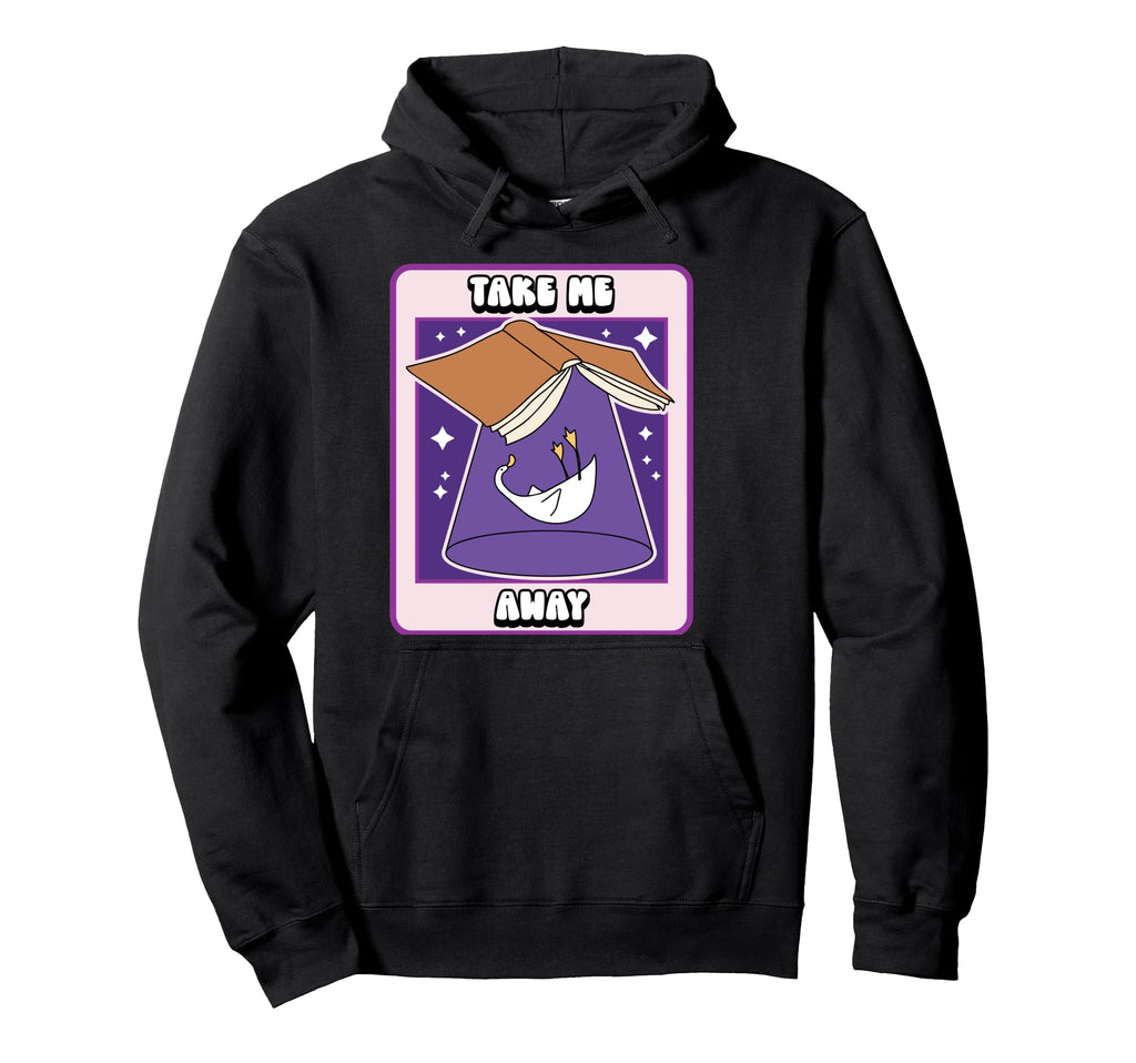 Book Lover Goose Take Me Away Ufo Book Hoodie - Streetwear Style for Adults - T-Shirt, Sweatshirt, Hoodie