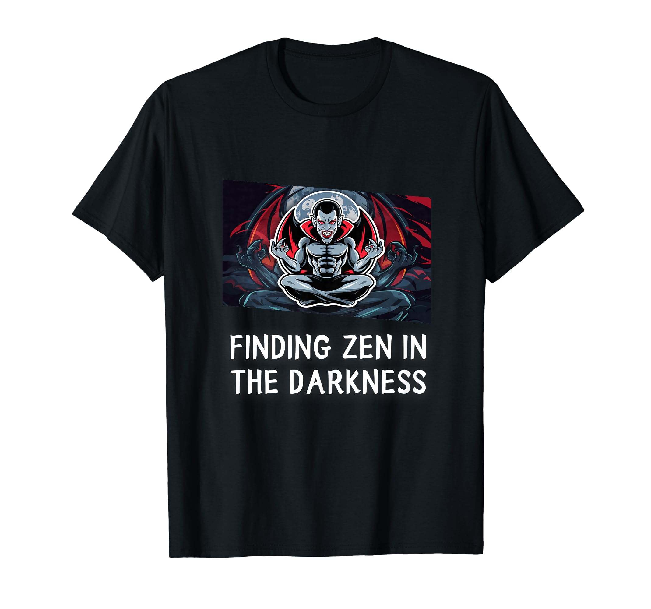 Gothic Mindfulness Vampire Moonlight T-Shirt - Custom Art Print Unisex - T-Shirt, Sweatshirt, Hoodie
