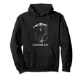 Funny Grim Reaper Choose Joy Hoodie - Unique Graphic for Adults - T-Shirt, Sweatshirt, Hoodie