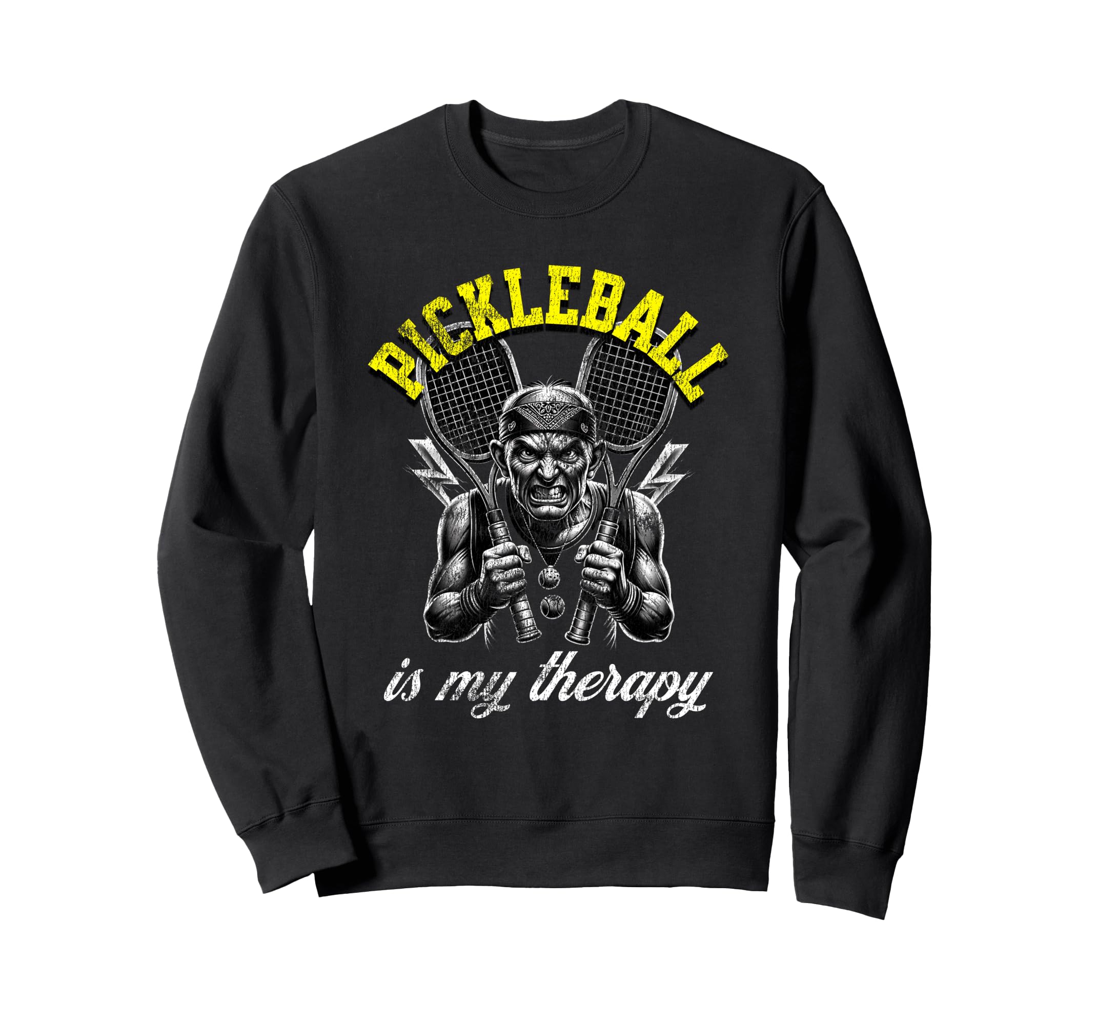 Pickleball Is My Therapy Funny Sweatshirt - Minimalist Print Unisex - T-Shirt, Sweatshirt, Hoodie