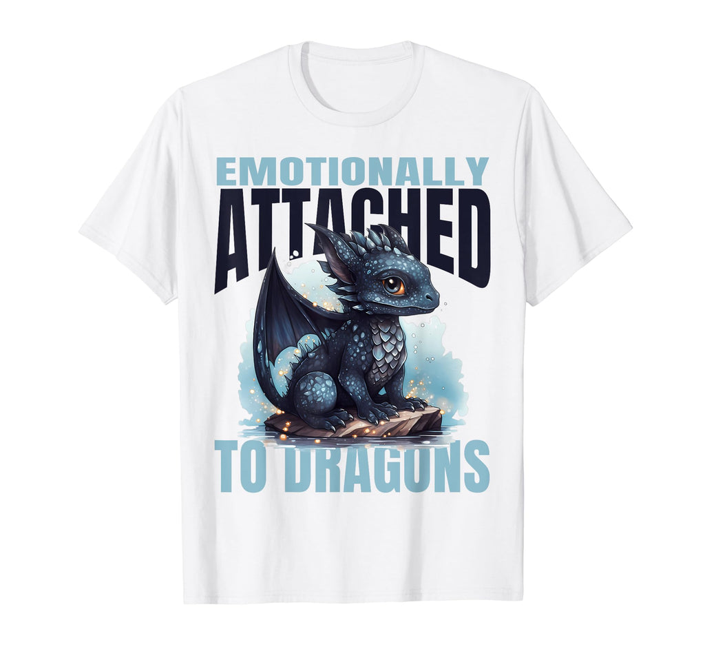 Emotionally Attached To Dragons Books T-Shirt - Trendy Graphic Men Women - T-Shirt, Sweatshirt, Hoodie