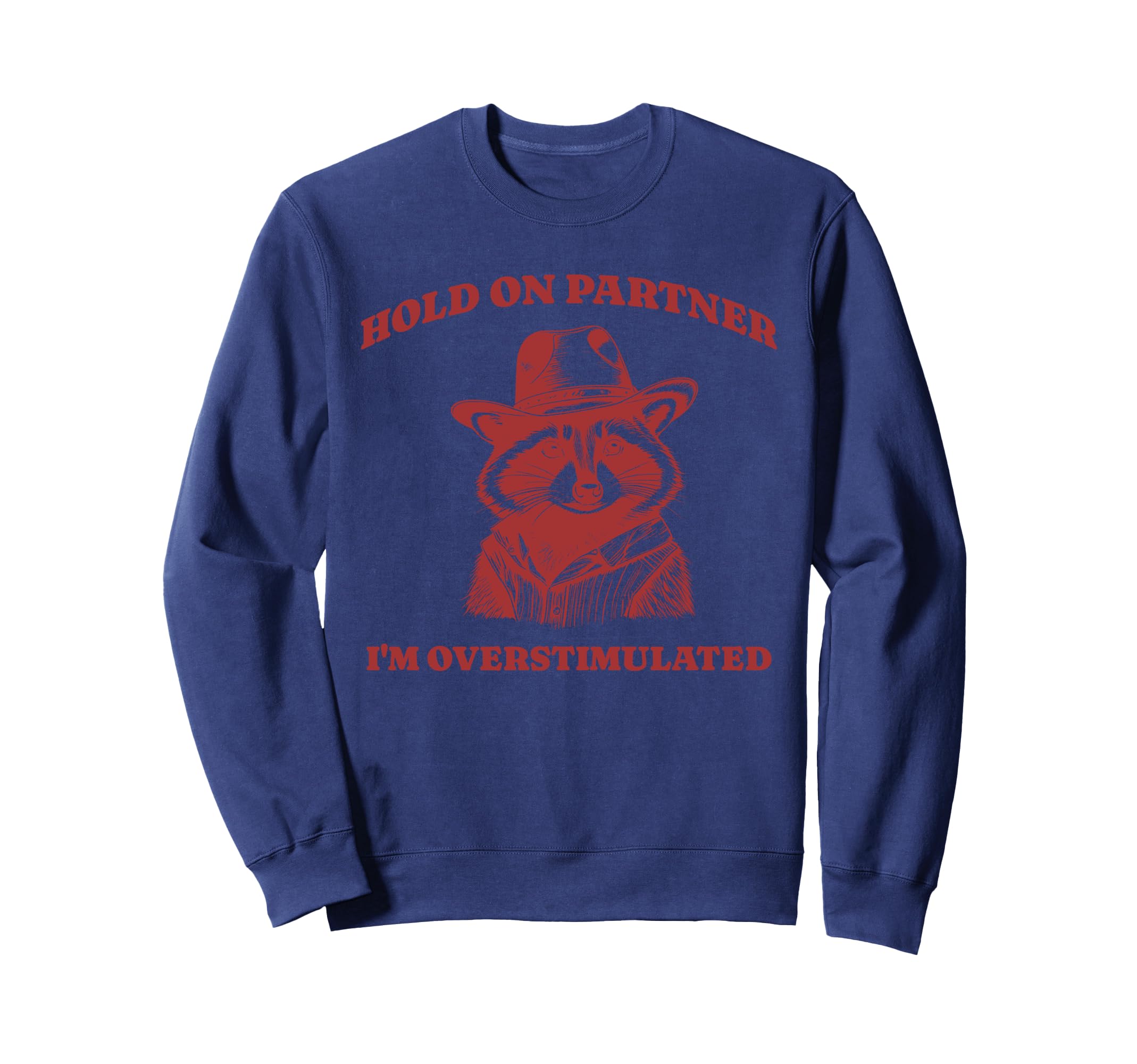 Funny Raccoon Meme Hold Partner Sweatshirt - Fun Novelty Design Unisex - T-Shirt, Sweatshirt, Hoodie