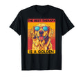 Best Therapy Is Golden Retriever T-Shirt - Minimalist Print for Adults - T-Shirt, Sweatshirt, Hoodie