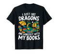 Books And Dragons Bookworm Hangout T-Shirt - Graphic Print for Adults - T-Shirt, Sweatshirt, Hoodie