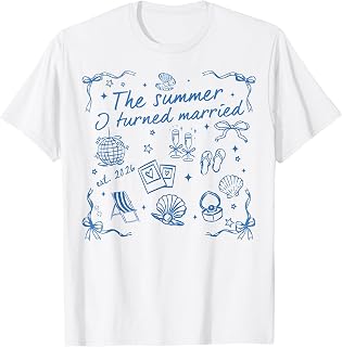 The Summer I Turned Married Bride to Be Bachelorette Party T-Shirt Unisex T-shirt, Sweatshirt, Hoodie, Long Sleeve Tee - T-Shirt, Sweatshirt, Hoodie