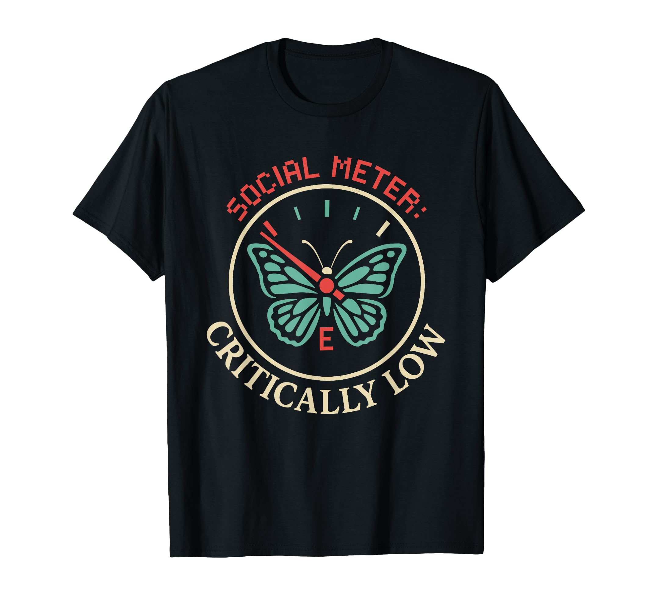 Anti Social Butterfly Introvert Meme T-Shirt - Graphic Print Unisex - T-Shirt, Sweatshirt, Hoodie