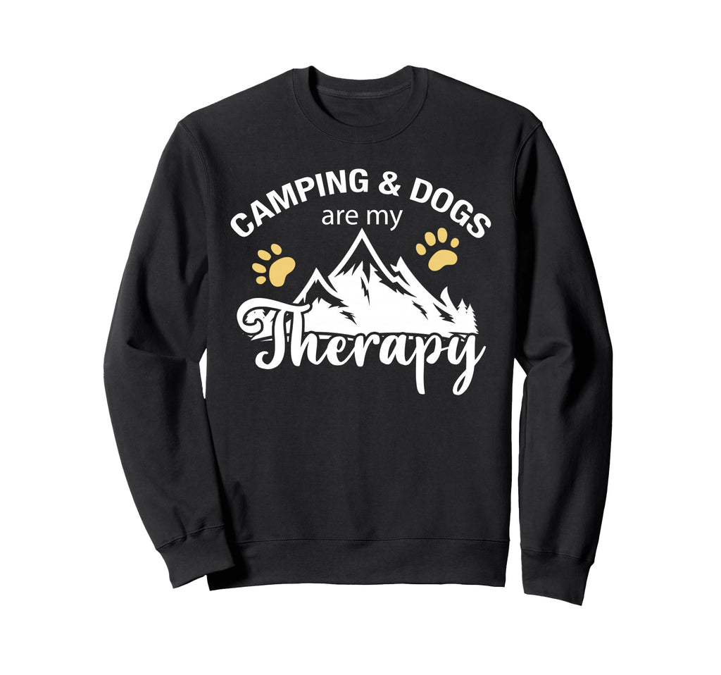 Camping Crew Dog Are My Therapy Sweatshirt - Minimalist Print Unisex - T-Shirt, Sweatshirt, Hoodie