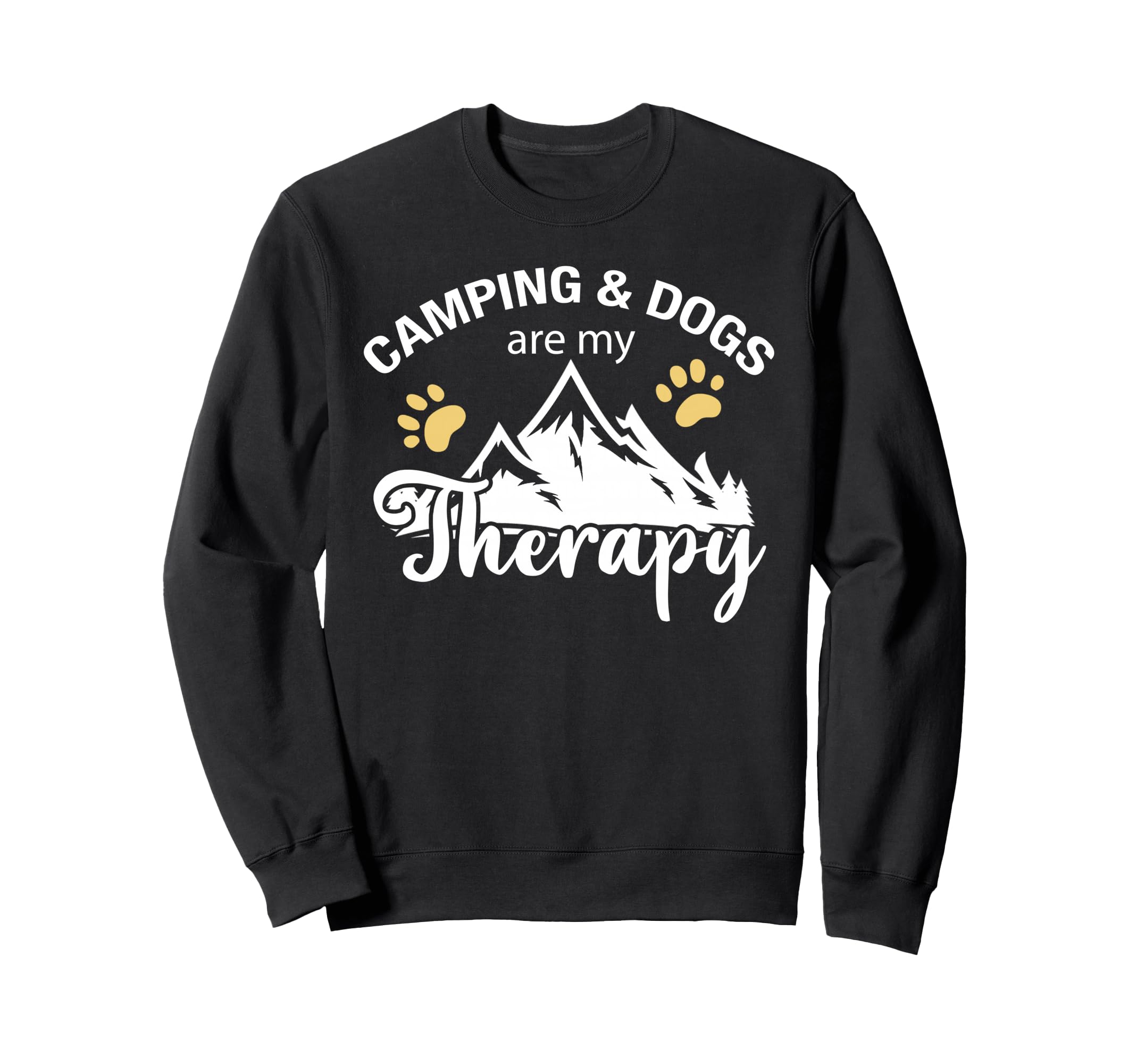 Camping Crew Dog Are My Therapy Sweatshirt - Minimalist Print Unisex - T-Shirt, Sweatshirt, Hoodie