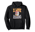 I Love Reading Book Lover Heart Hoodie - Graphic Print Men Women - T-Shirt, Sweatshirt, Hoodie