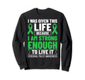 Cerebral Palsy Green Ribbon Brain Sweatshirt - Custom Art Print Men Women - T-Shirt, Sweatshirt, Hoodie