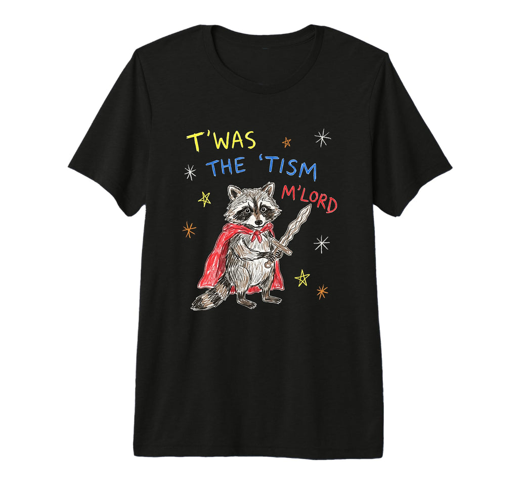 Funny Raccoon Knight Autism T-Shirt - Aesthetic Graphic Men Women - T-Shirt, Sweatshirt, Hoodie