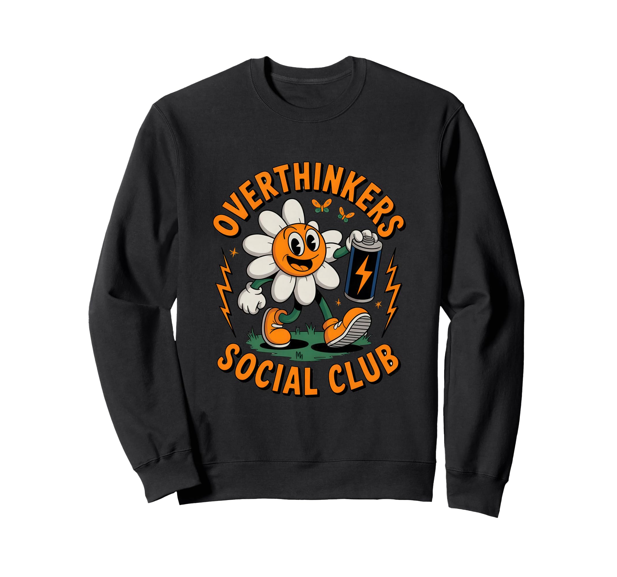 Overthinkers Social Club Mindful Sweatshirt - Unique Graphic for Adults - T-Shirt, Sweatshirt, Hoodie