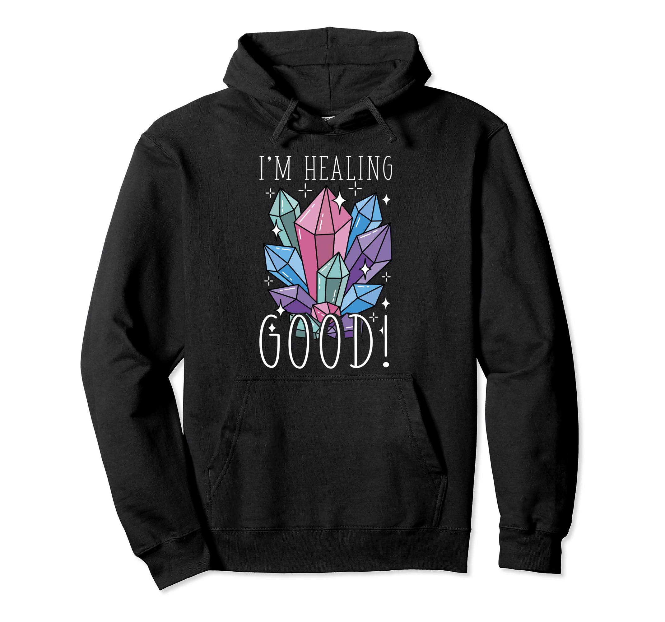 Crystal Healing Stones Gemstones Sage Hoodie - Novelty Apparel Unisex - T-Shirt, Sweatshirt, Hoodie