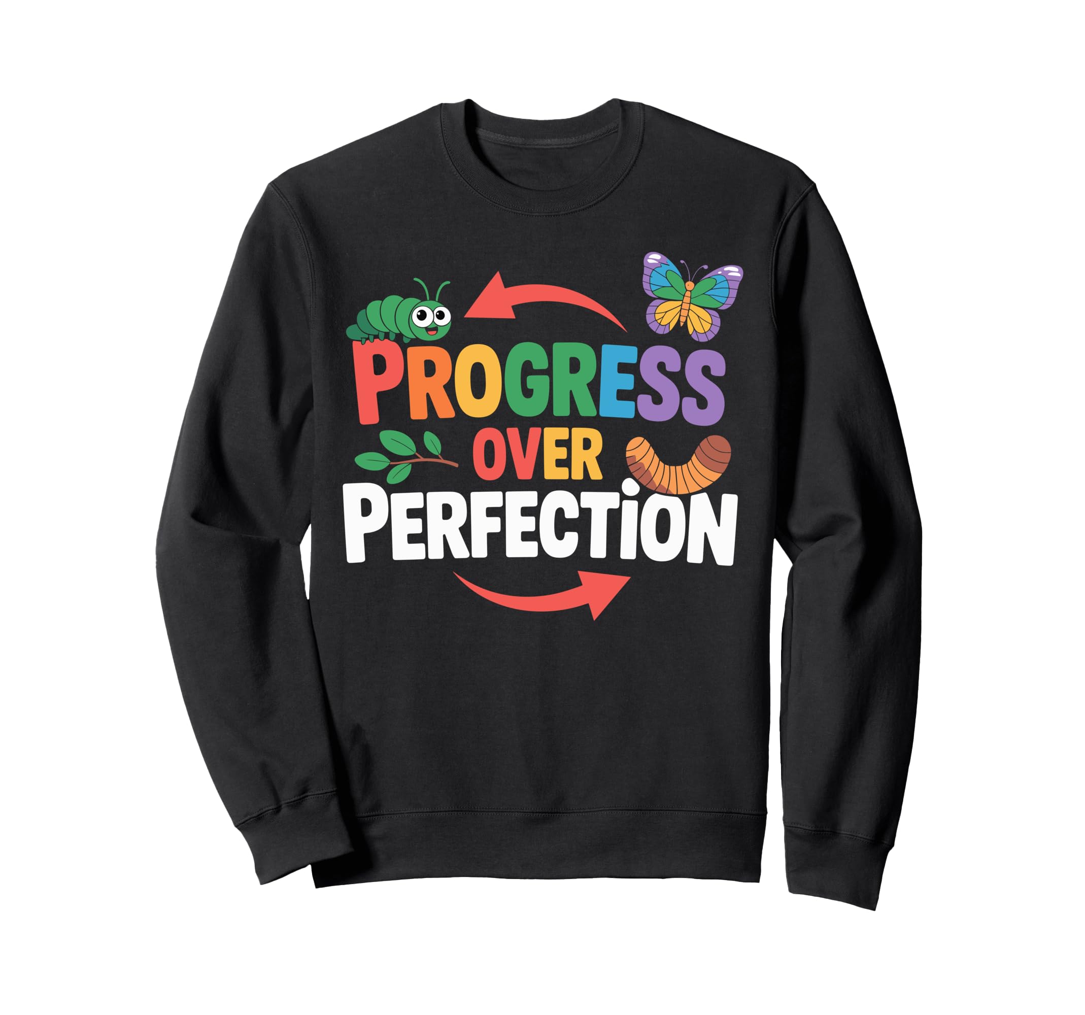 Progress Over Perfection Para Sweatshirt - Aesthetic Graphic for Adults - T-Shirt, Sweatshirt, Hoodie