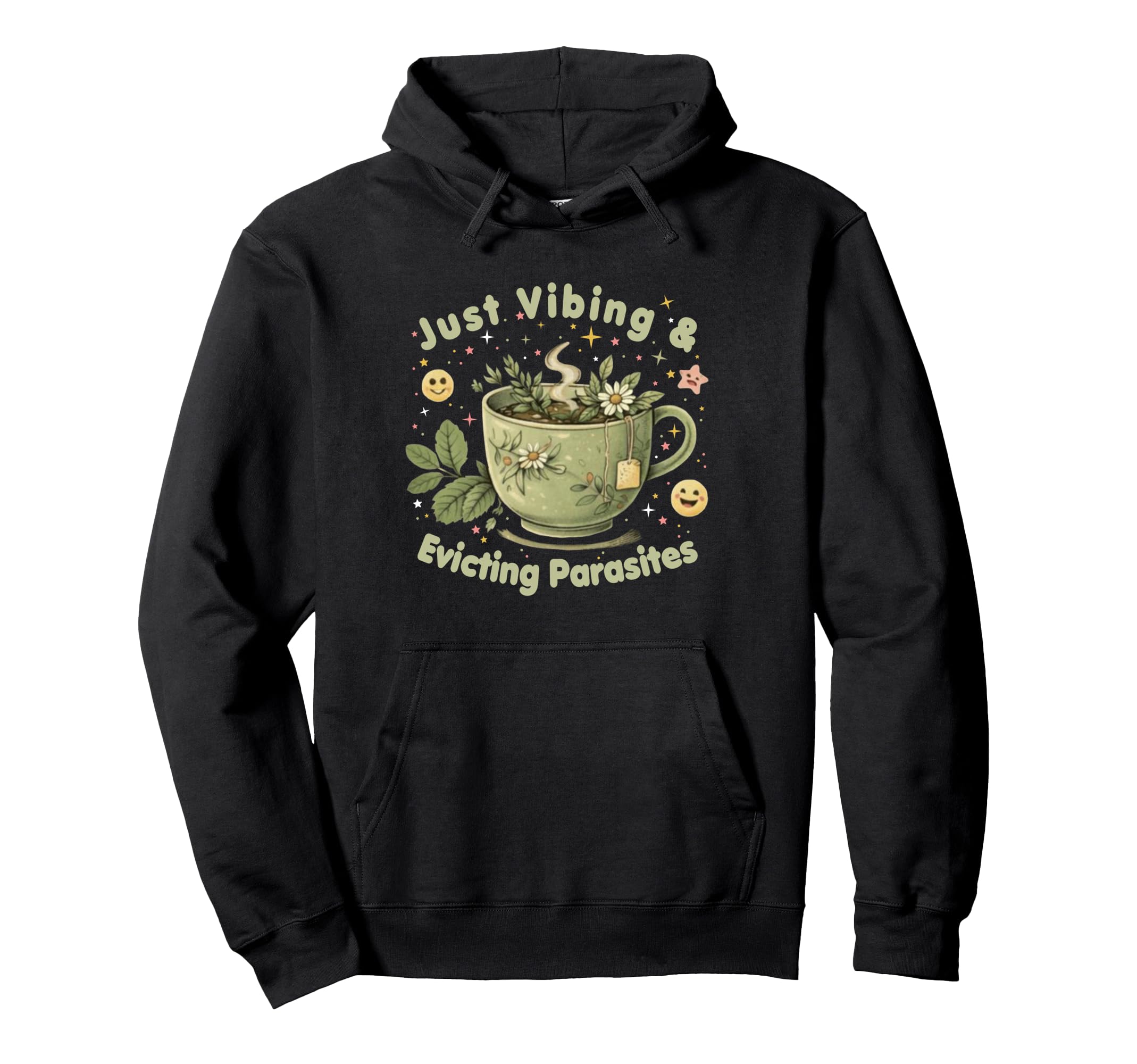 Funny Wellness Vibes Aesthetic Tea Hoodie - Custom Art Print Men Women - T-Shirt, Sweatshirt, Hoodie
