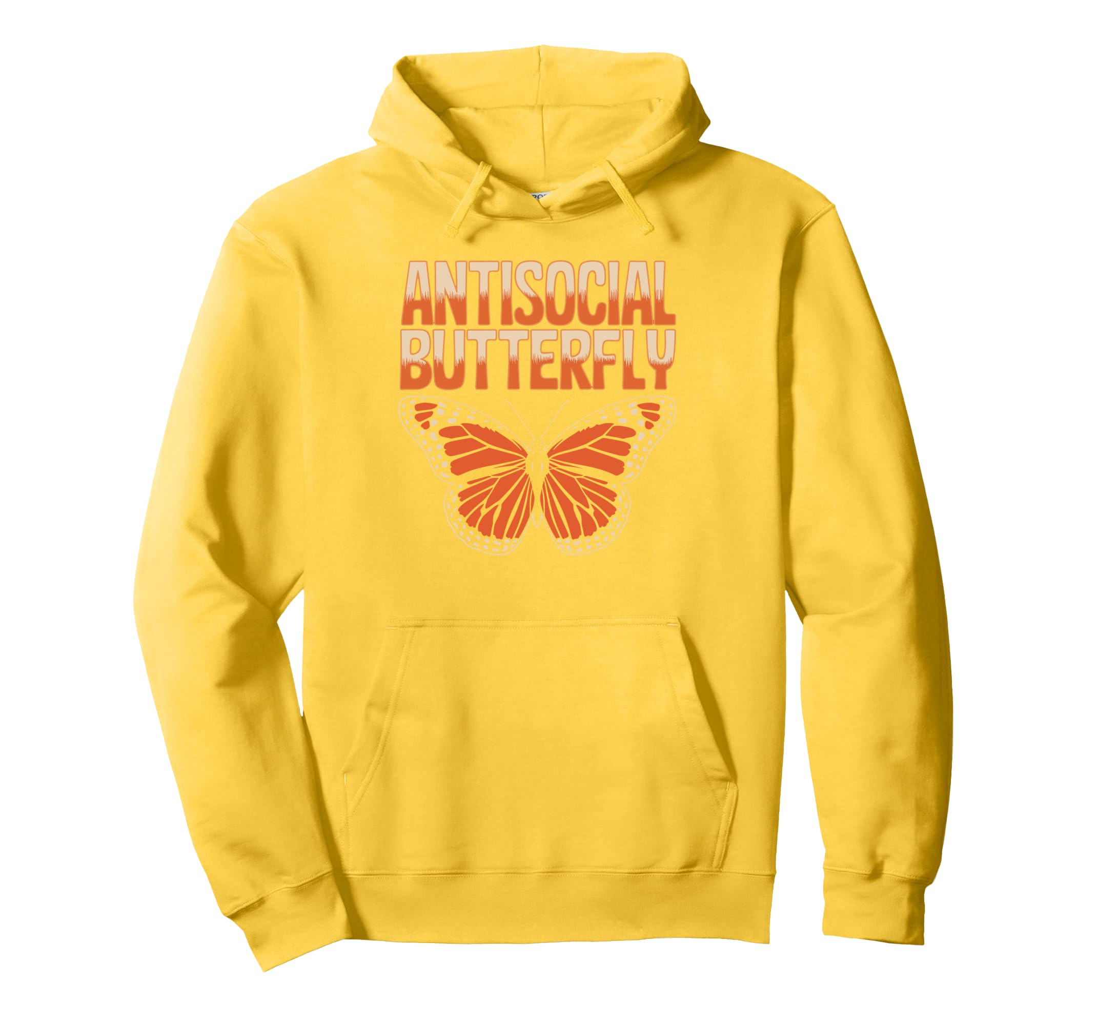 Antisocial Butterfly Funny Irony Hoodie - Casual Everyday Wear Men Women - T-Shirt, Sweatshirt, Hoodie
