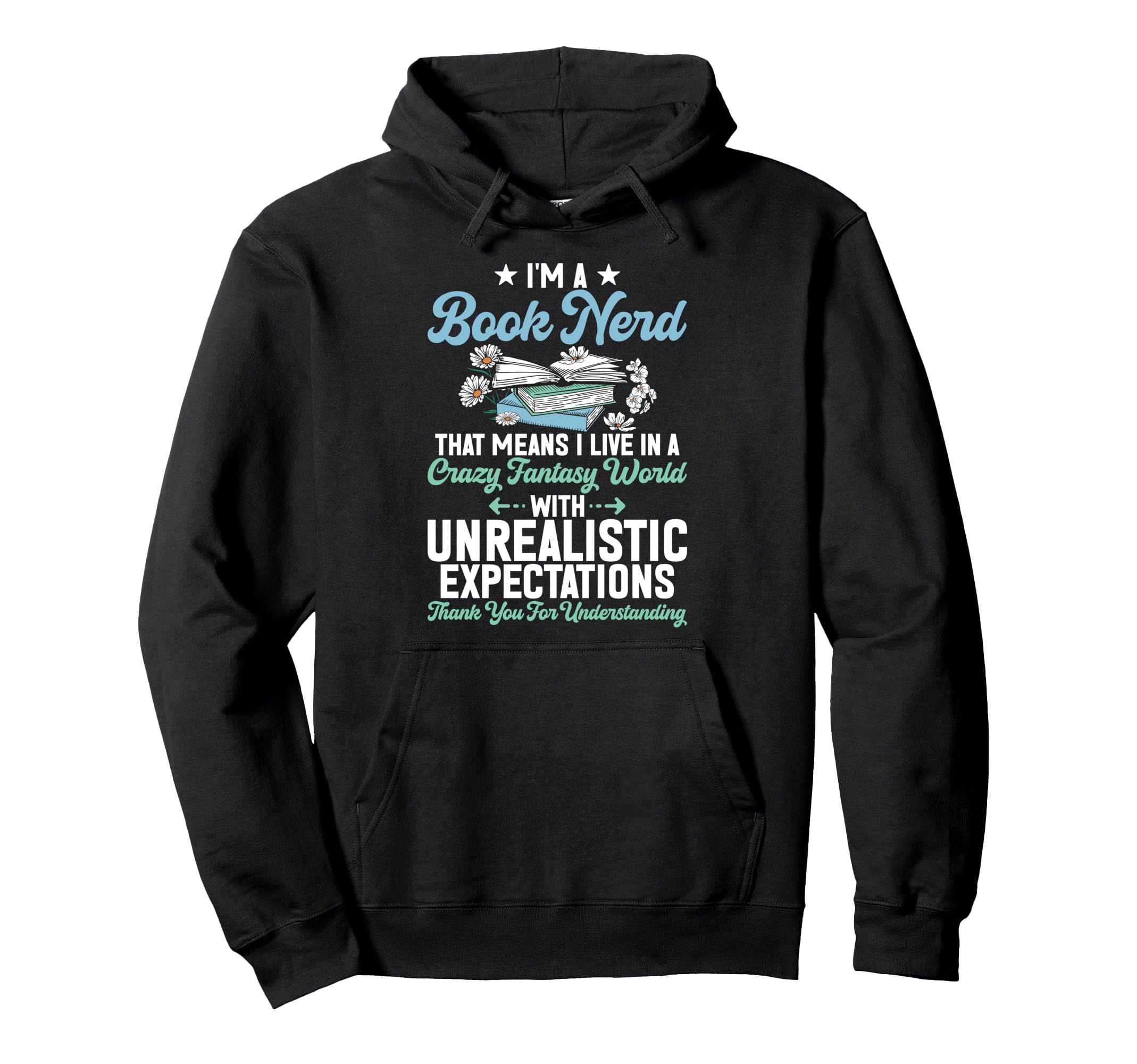 Book Nerd Librarian Bibliophile Bookworm Hoodie - Trendy Graphic Unisex - T-Shirt, Sweatshirt, Hoodie