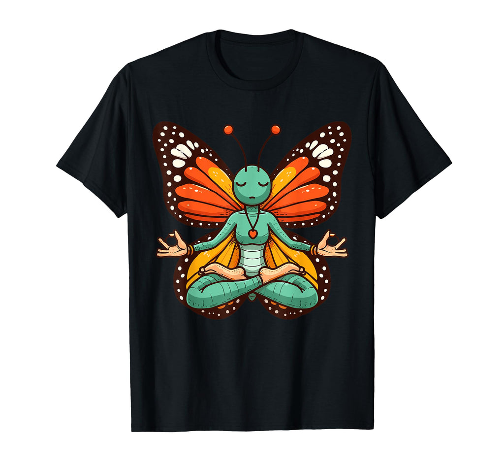 Meditation Butterfly Yoga Pose Relaxing T-Shirt - Aesthetic Graphic Unisex - T-Shirt, Sweatshirt, Hoodie