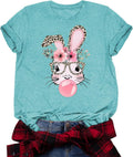 Women's Easter Shirts Easter Bunny Printed T Shirts Funny Rabbit Easter Graphic Tee Happy Easter Holiday Top - T-Shirt, Sweatshirt, Hoodie