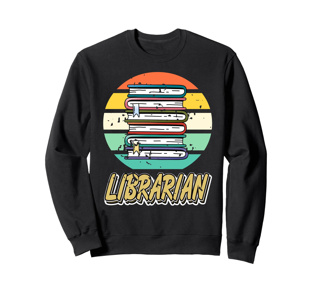 Librarian Book Stack Reading Circle Sweatshirt - Unique Graphic Men Women - T-Shirt, Sweatshirt, Hoodie