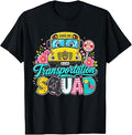 Transportation Squad Bus Driver Back to School Flower T-Shirt Unisex T-shirt, Sweatshirt, Hoodie, Long Sleeve Tee - T-Shirt, Sweatshirt, Hoodie