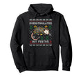 Overstimulated But Festive Possum Hoodie - Minimalist Print for Adults - T-Shirt, Sweatshirt, Hoodie