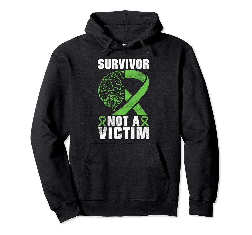 Survivor Not Victim Mental Health Hoodie - Trendy Graphic Unisex - T-Shirt, Sweatshirt, Hoodie