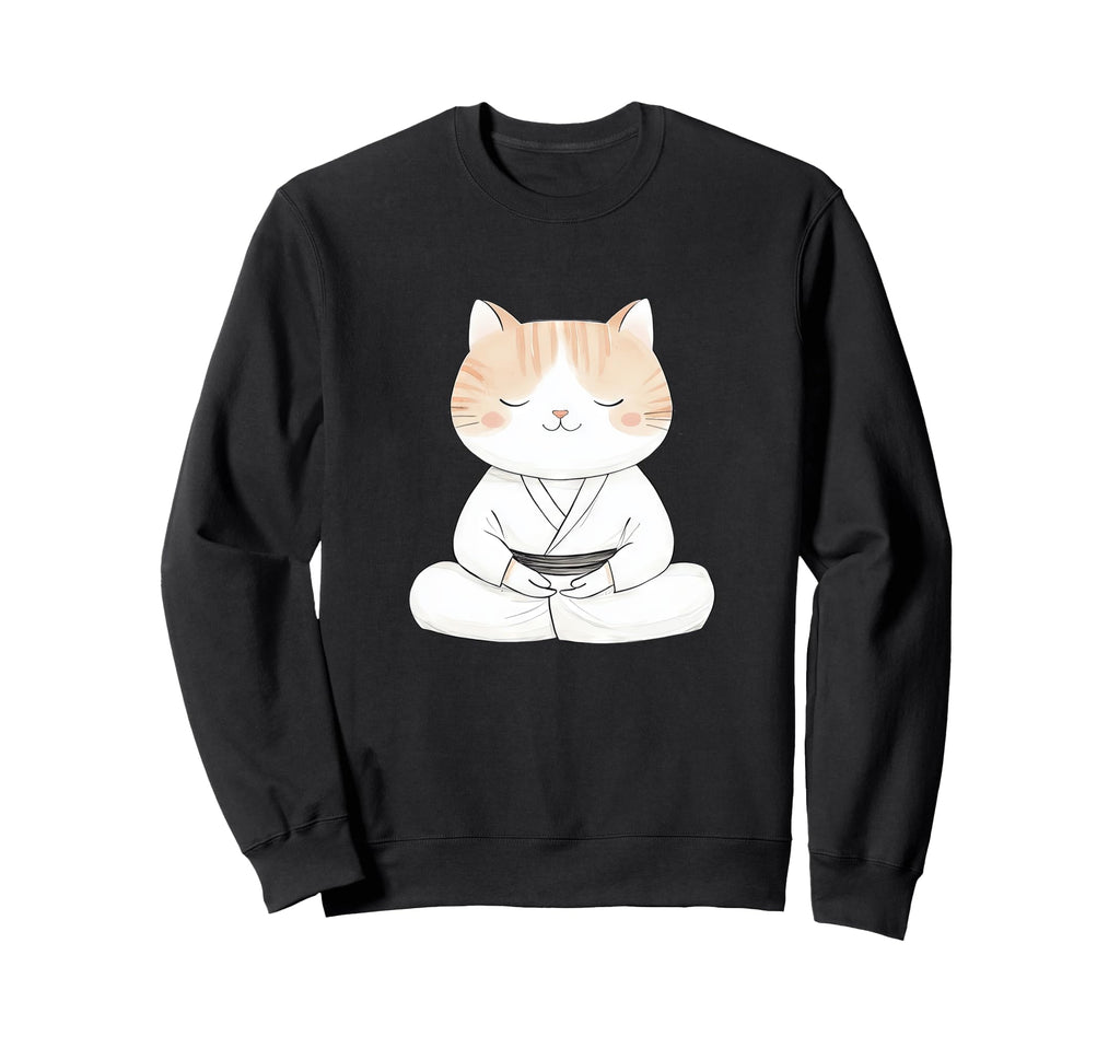 Zen Cat Meditation Art Yoga And Sweatshirt - Aesthetic Graphic Unisex - T-Shirt, Sweatshirt, Hoodie