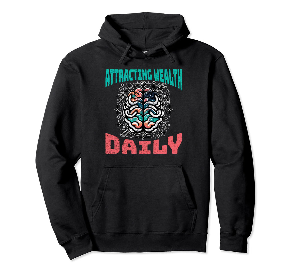 Attracting Wealth Daily Cosmic Brain Art Hoodie - Fun Novelty Design Unisex - T-Shirt, Sweatshirt, Hoodie