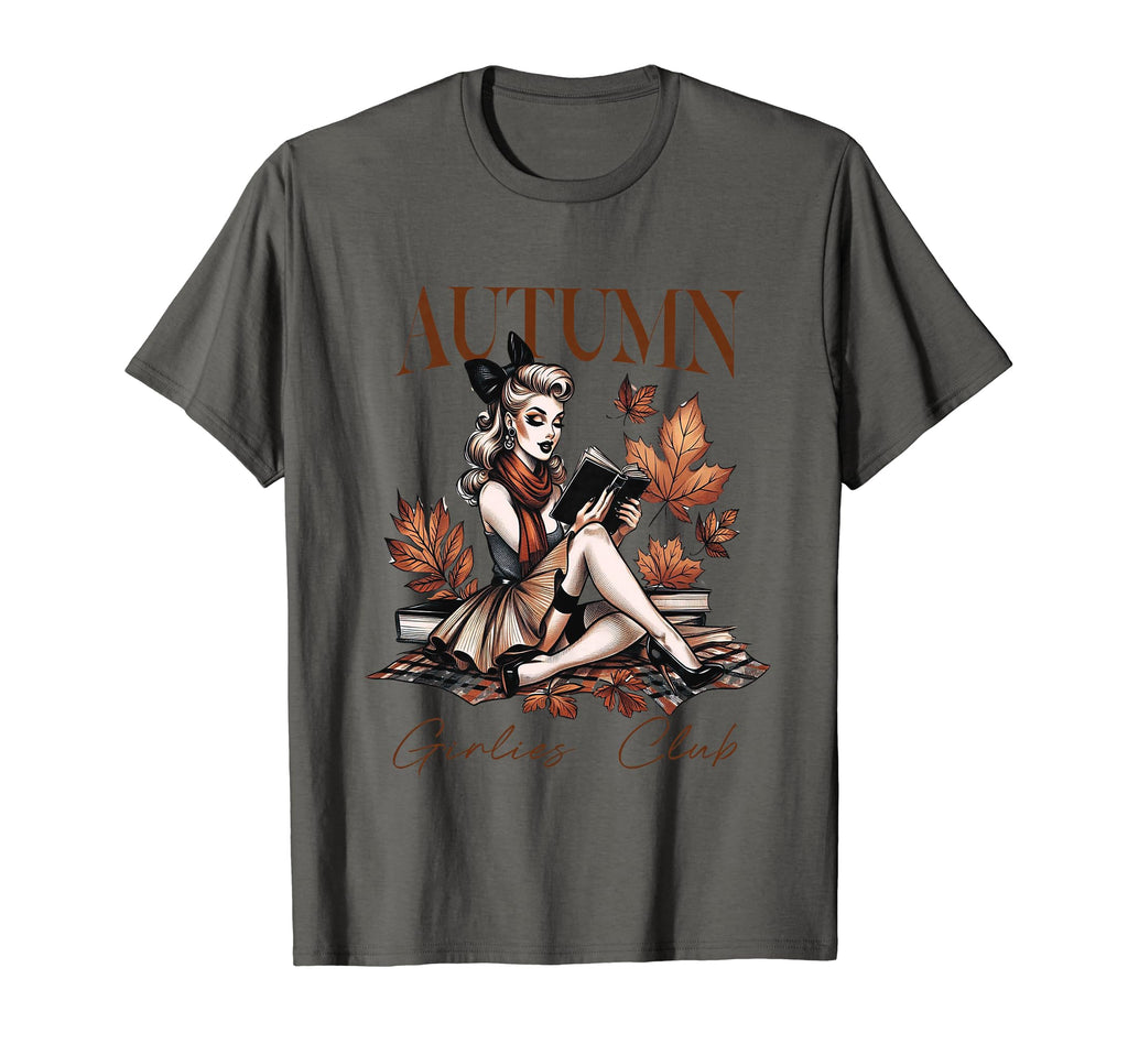 Pin Up Autumn Girlies Club Sexy T-Shirt - Aesthetic Graphic for Adults - T-Shirt, Sweatshirt, Hoodie