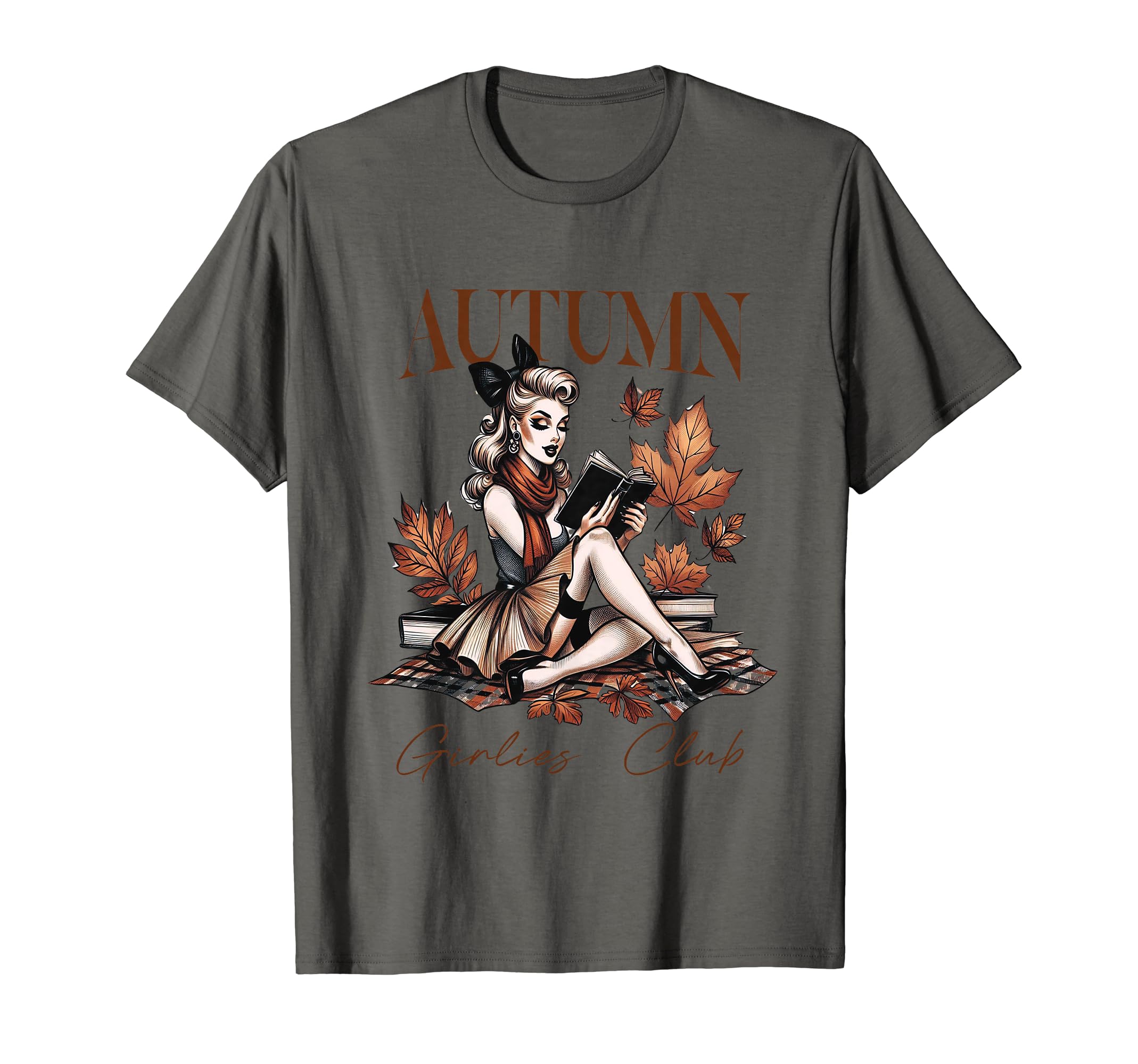 Pin Up Autumn Girlies Club Sexy T-Shirt - Aesthetic Graphic for Adults - T-Shirt, Sweatshirt, Hoodie