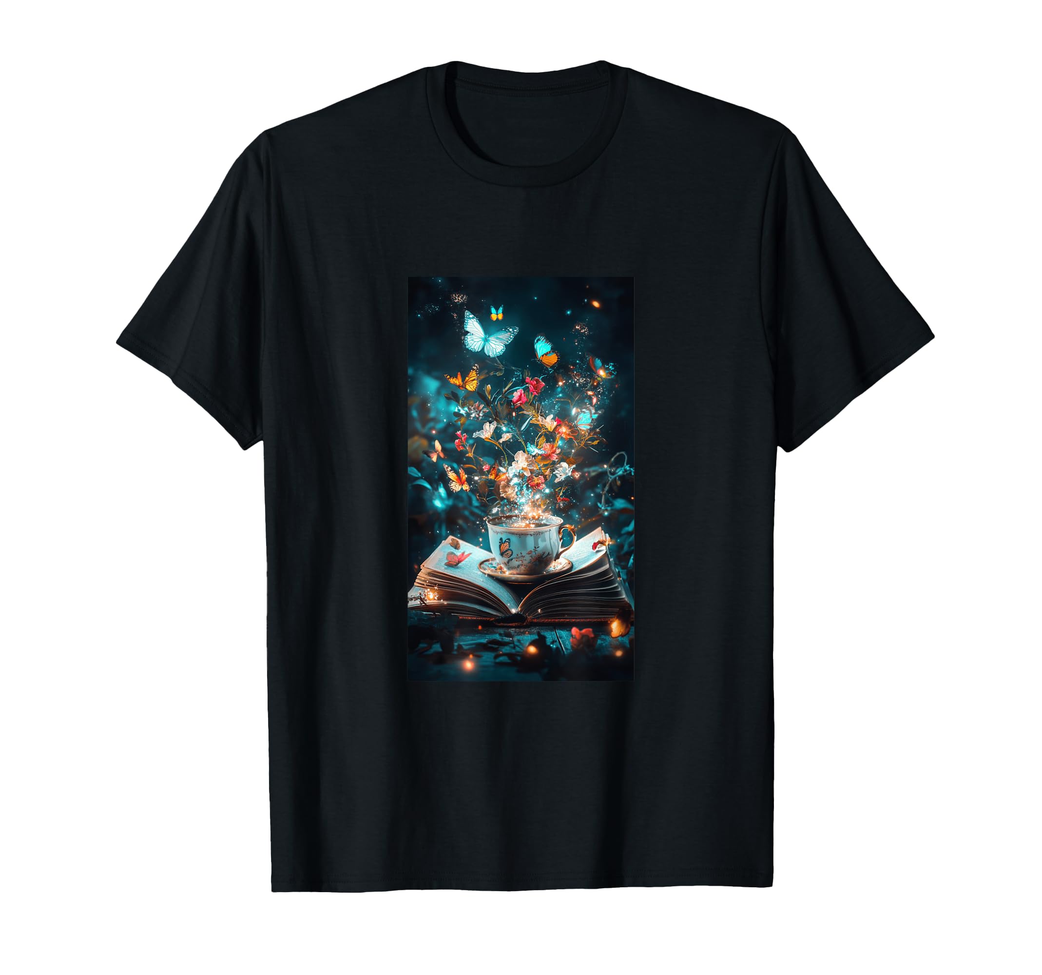 Magical Book Floral Coffee Books Sweatshirt - Streetwear Style Men Women - T-Shirt, Sweatshirt, Hoodie