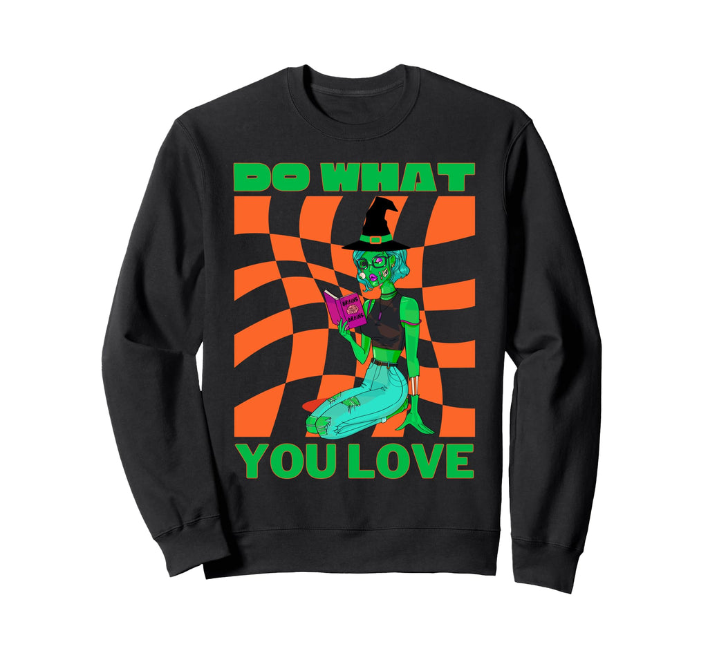 Brains Books Zombie Pinup Nerd Sweatshirt - Streetwear Style Men Women - T-Shirt, Sweatshirt, Hoodie