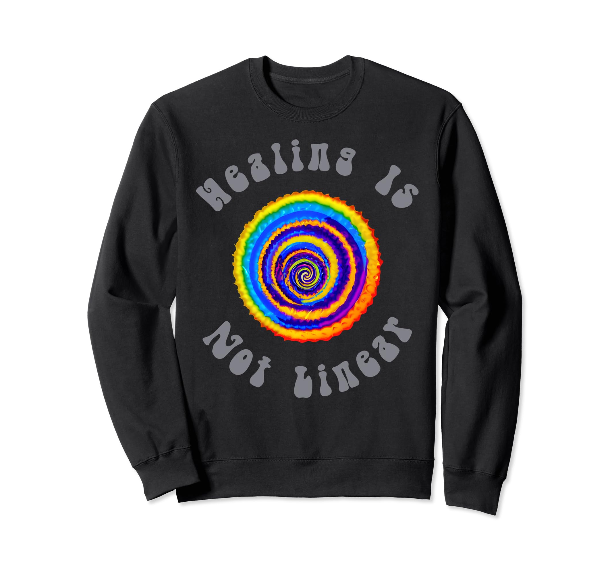 Healing Is Not Linear Mental Sweatshirt - Aesthetic Graphic for Adults - T-Shirt, Sweatshirt, Hoodie