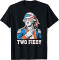 4th of July Two Fiddy George Washington 250 Funny T-Shirt Unisex T-shirt, Sweatshirt, Hoodie, Long Sleeve Tee - T-Shirt, Sweatshirt, Hoodie