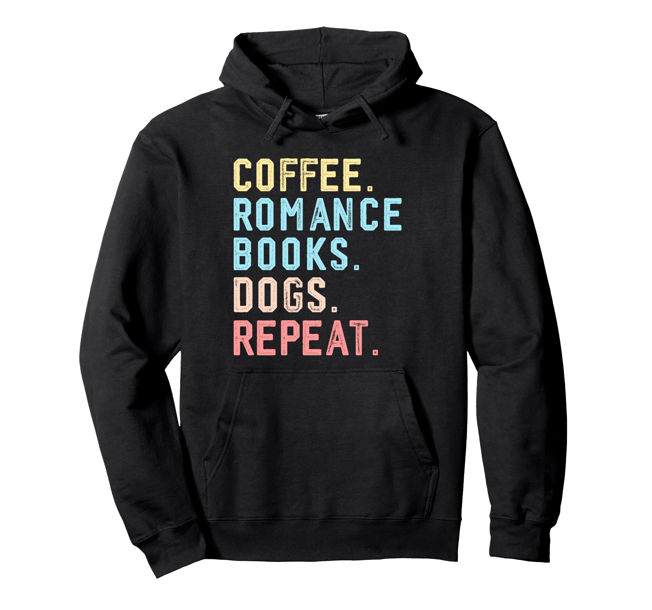 Funny Coffee Dogs Romance Books Book Hoodie - Trendy Graphic for Adults - T-Shirt, Sweatshirt, Hoodie
