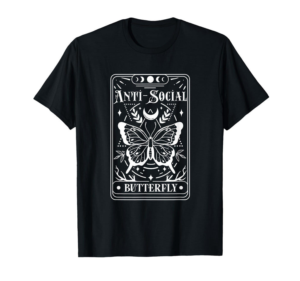 Anti Social Butterfly Tarot T-Shirt - Unique Graphic Men Women - T-Shirt, Sweatshirt, Hoodie