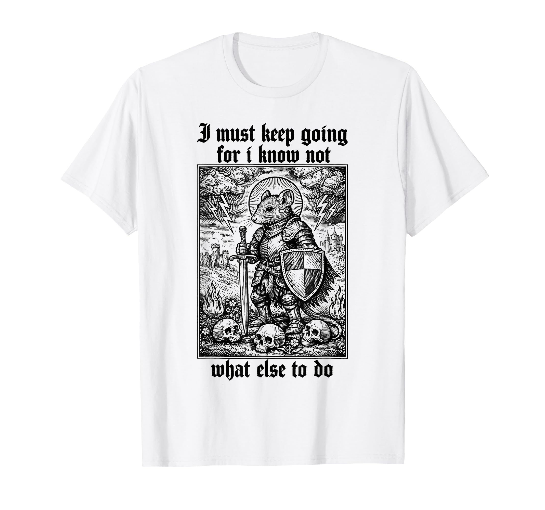 Medieval Knight Mouse Renaissance Fair T-Shirt - Aesthetic Graphic Unisex - T-Shirt, Sweatshirt, Hoodie
