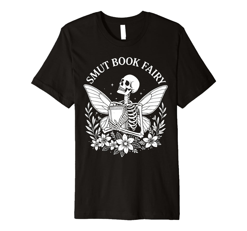 Dark Romance Skeleton Book Fairy T-Shirt - Streetwear Style for Adults - T-Shirt, Sweatshirt, Hoodie