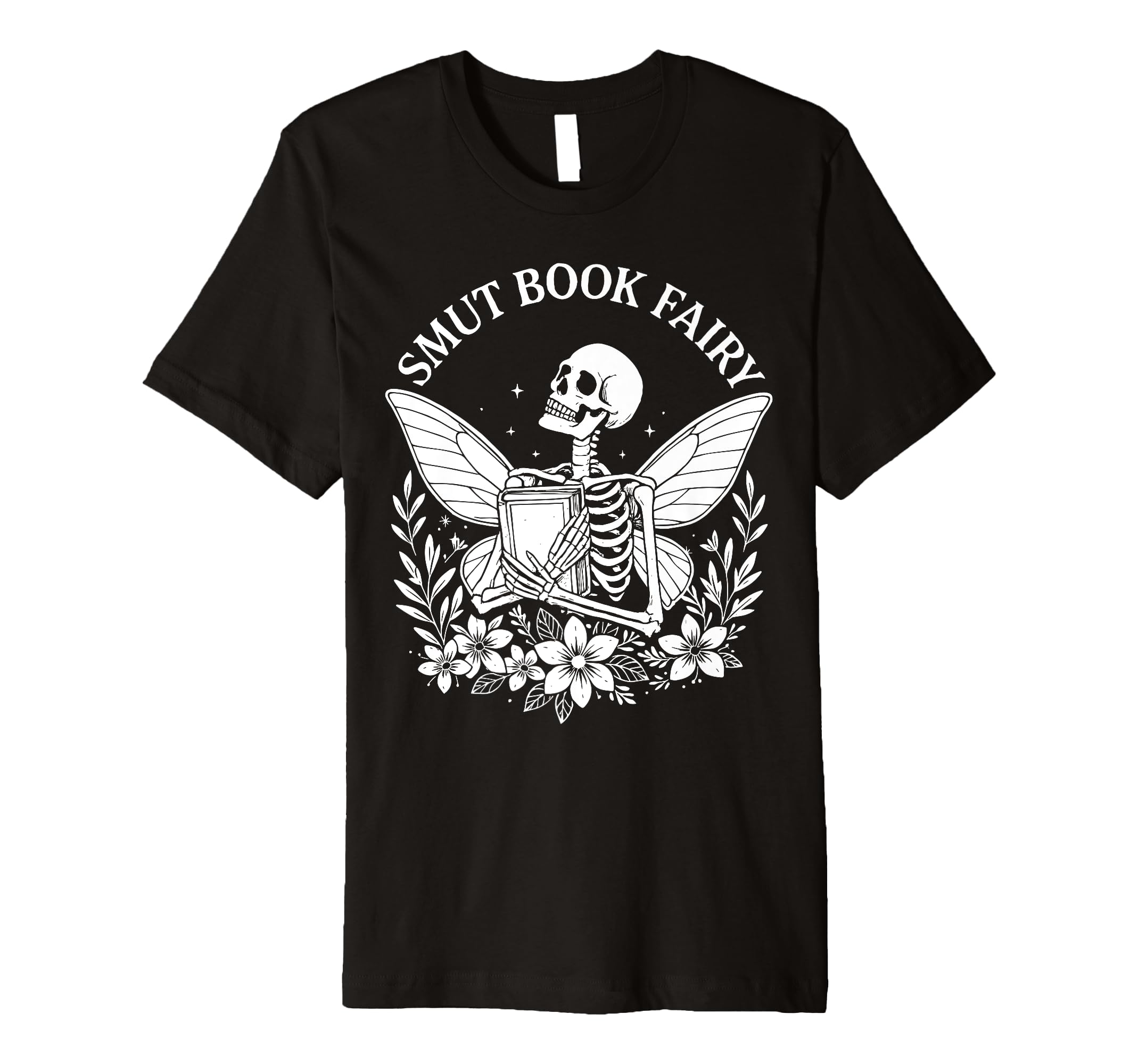 Dark Romance Skeleton Book Fairy T-Shirt - Streetwear Style for Adults - T-Shirt, Sweatshirt, Hoodie